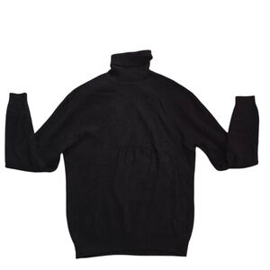 Mark Shale Black 100% Cashmere Classic Turtleneck Sweater M